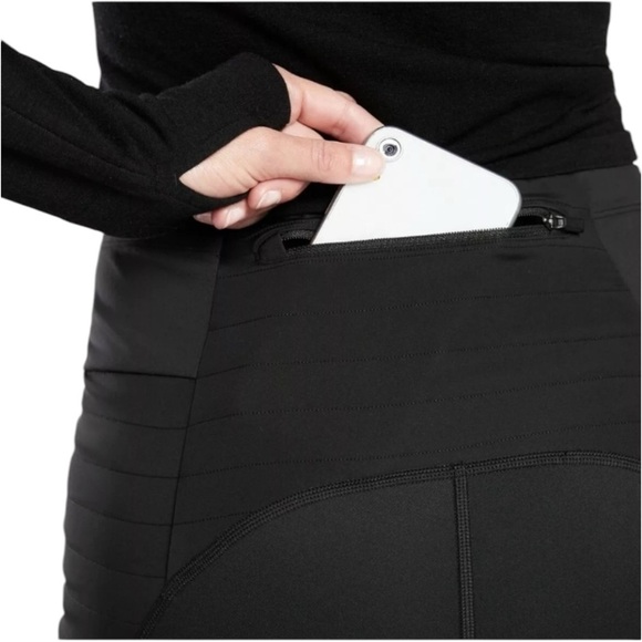 ATHLETA Peak Hybrid Fleece Tight | Cold Weather Training Ankle Legging Black XS - Picture 4 of 10